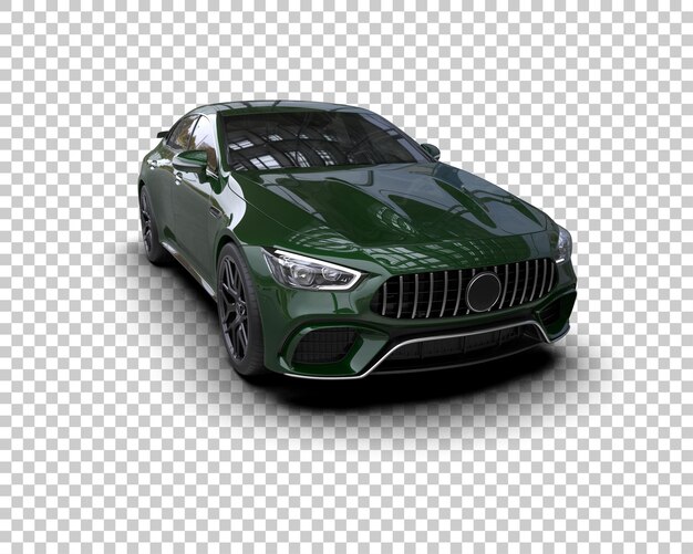 Realistischer Sportwagen isoliert auf dem Hintergrund 3D-Rendering-Illustration