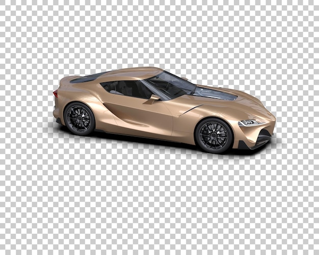 Realistischer Sportwagen isoliert auf dem Hintergrund 3D-Rendering-Illustration