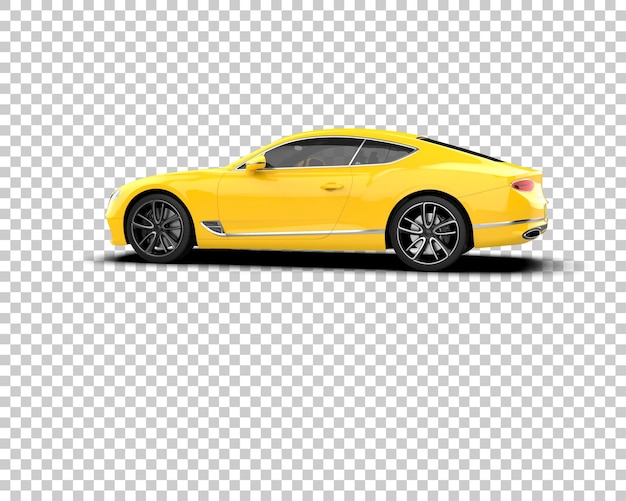 Realistischer Sportwagen isoliert auf dem Hintergrund 3D-Rendering-Illustration