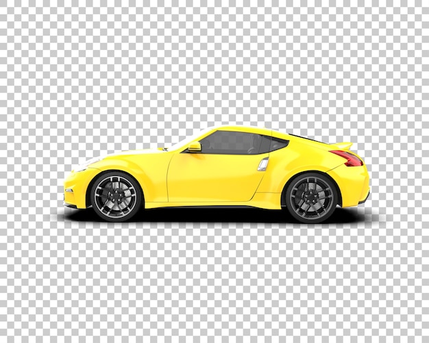 Realistischer Sportwagen isoliert auf dem Hintergrund 3D-Rendering-Illustration