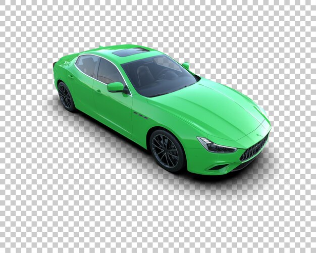 Realistischer Sportwagen isoliert auf dem Hintergrund 3D-Rendering-Illustration