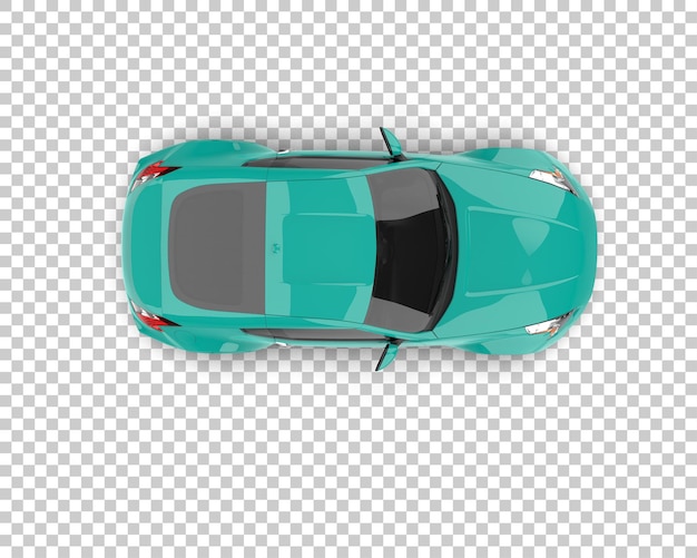 Realistischer Sportwagen isoliert auf dem Hintergrund 3D-Rendering-Illustration
