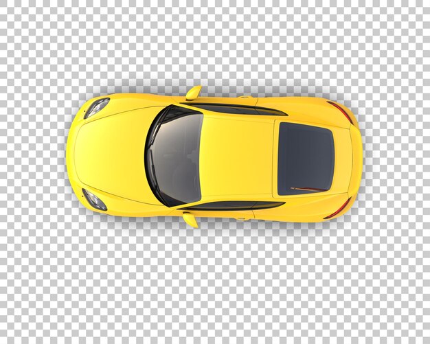 Realistischer Sportwagen isoliert auf dem Hintergrund 3D-Rendering-Illustration