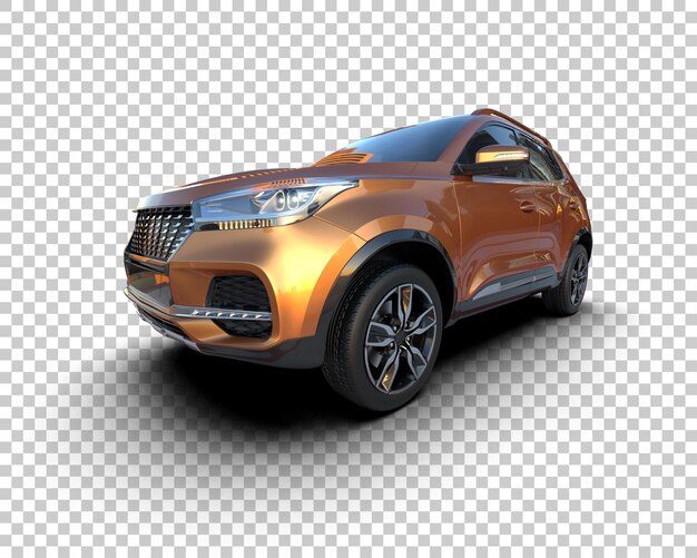 Realistischer SUV isoliert auf dem Hintergrund 3D-Rendering-Illustration