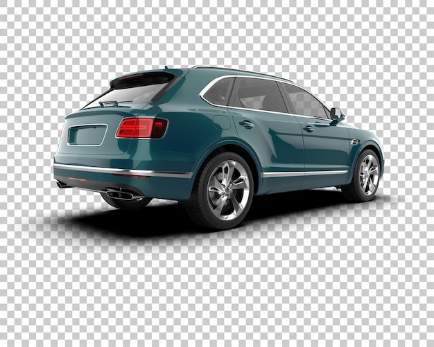 Realistischer SUV isoliert auf dem Hintergrund 3D-Rendering-Illustration
