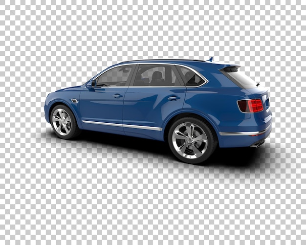 Realistischer SUV isoliert auf dem Hintergrund 3D-Rendering-Illustration