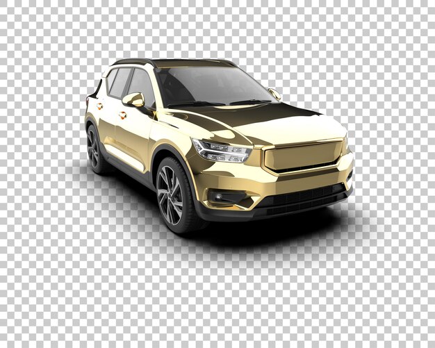 Realistischer SUV isoliert auf dem Hintergrund 3D-Rendering-Illustration