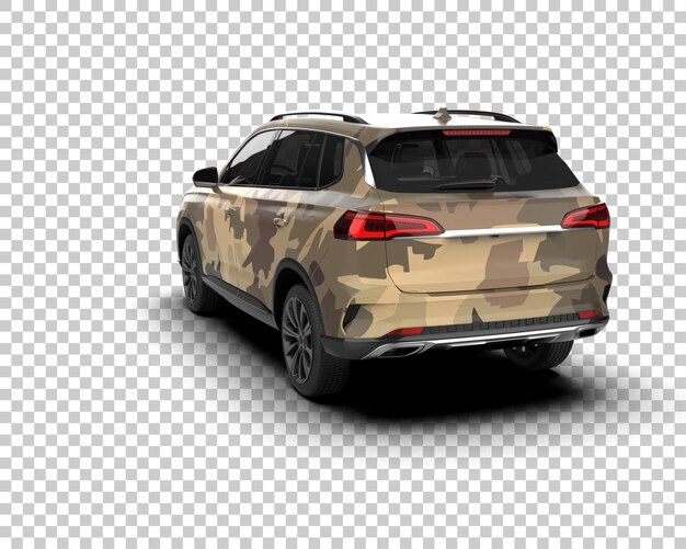 Realistischer SUV isoliert auf dem Hintergrund 3D-Rendering-Illustration