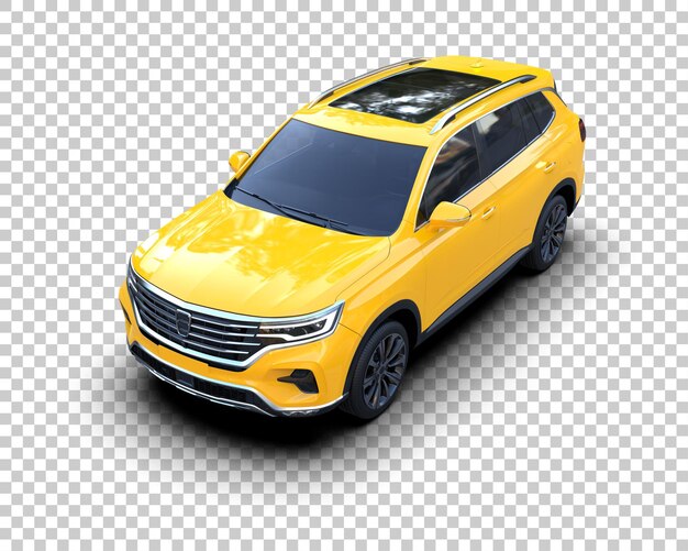 Realistischer SUV isoliert auf dem Hintergrund 3D-Rendering-Illustration