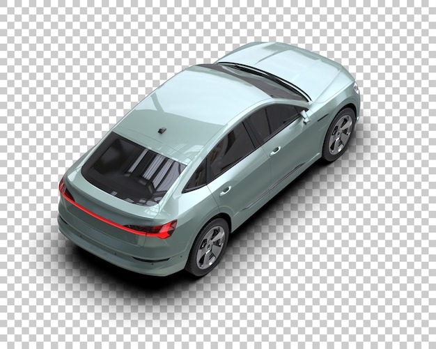 Realistischer SUV isoliert auf dem Hintergrund 3D-Rendering-Illustration