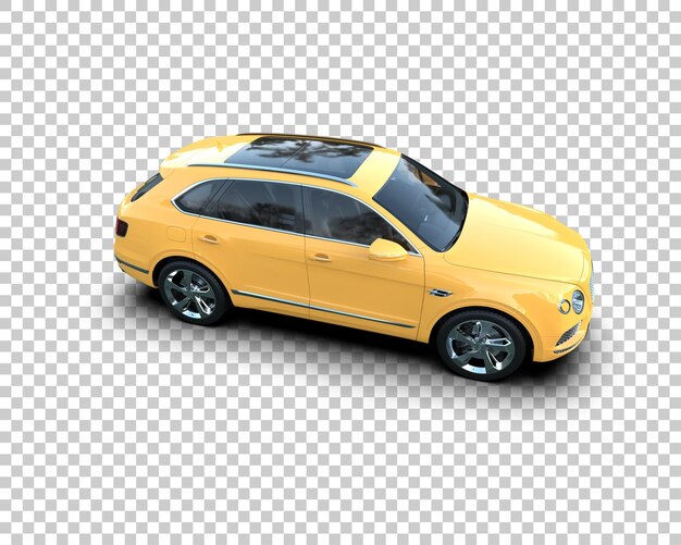 Realistischer SUV isoliert auf dem Hintergrund 3D-Rendering-Illustration