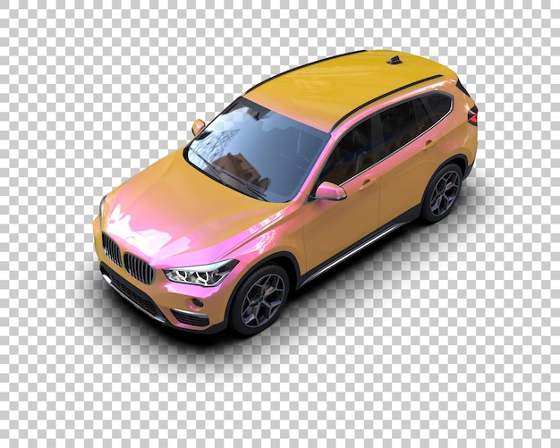Realistischer SUV isoliert auf dem Hintergrund 3D-Rendering-Illustration