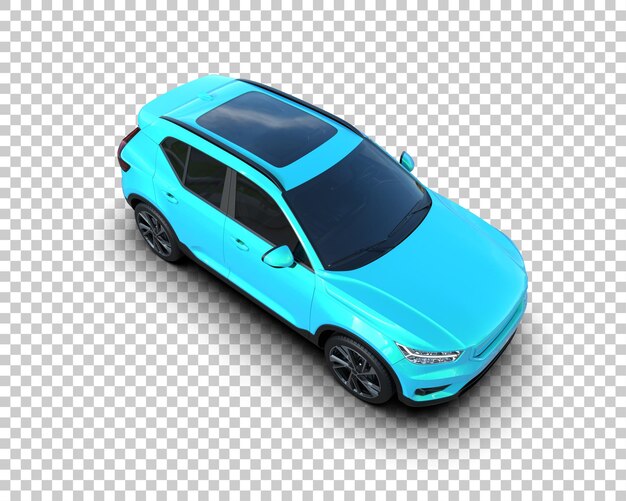 Realistischer SUV isoliert auf dem Hintergrund 3D-Rendering-Illustration