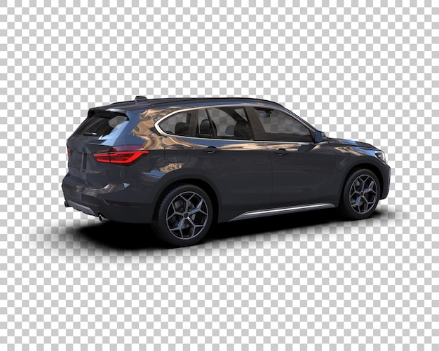 Realistischer SUV isoliert auf dem Hintergrund 3D-Rendering-Illustration