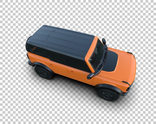 Realistischer SUV isoliert auf dem Hintergrund 3D-Rendering-Illustration