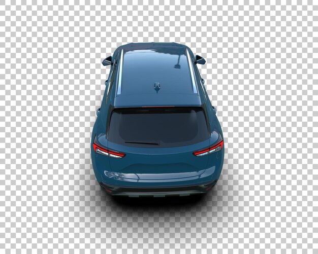 Realistischer SUV isoliert auf dem Hintergrund 3D-Rendering-Illustration