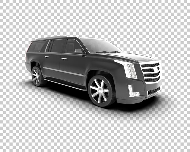 Realistischer SUV isoliert auf dem Hintergrund 3D-Rendering-Illustration
