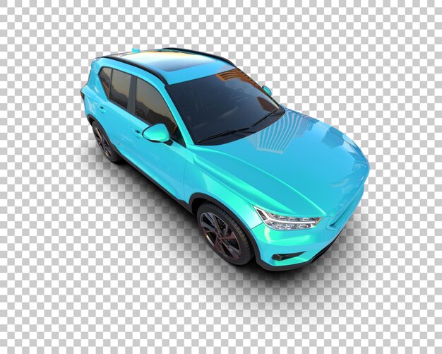 Realistischer SUV isoliert auf dem Hintergrund 3D-Rendering-Illustration