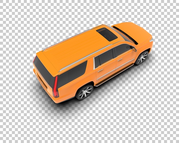 Realistischer SUV isoliert auf dem Hintergrund 3D-Rendering-Illustration