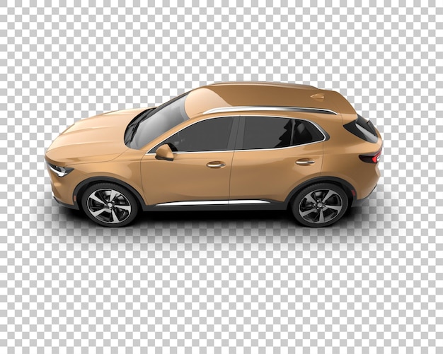 Realistischer SUV isoliert auf dem Hintergrund 3D-Rendering-Illustration