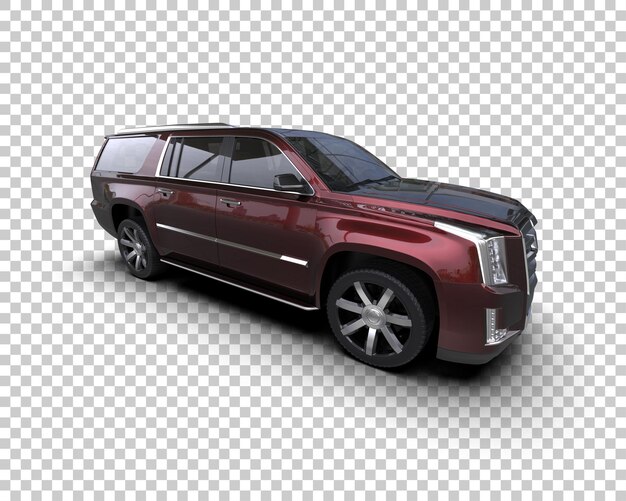 Realistischer SUV isoliert auf dem Hintergrund 3D-Rendering-Illustration