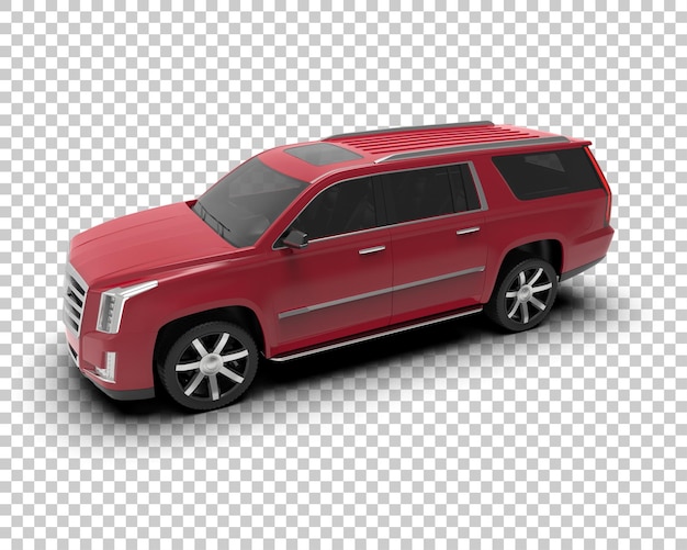 Realistischer SUV isoliert auf dem Hintergrund 3D-Rendering-Illustration