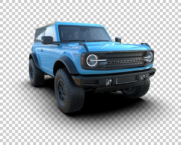 Realistischer SUV isoliert auf dem Hintergrund 3D-Rendering-Illustration