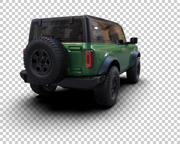 Realistischer SUV isoliert auf dem Hintergrund 3D-Rendering-Illustration