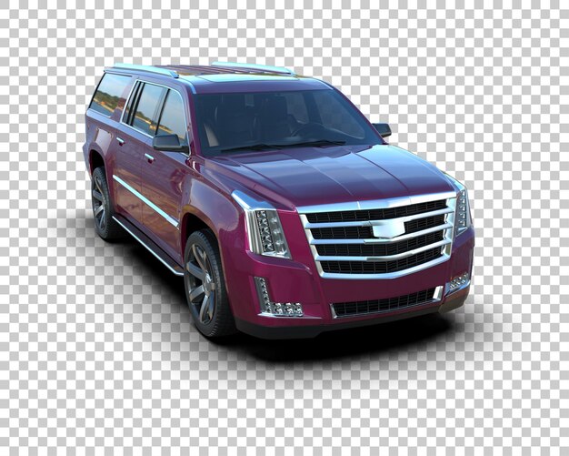 Realistischer SUV isoliert auf dem Hintergrund 3D-Rendering-Illustration