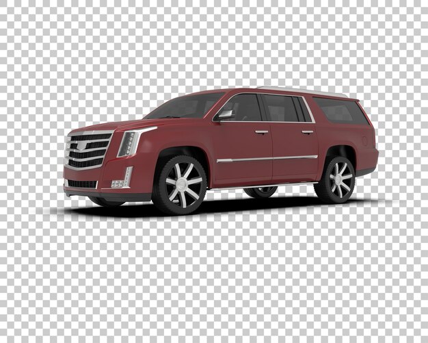 Realistischer SUV isoliert auf dem Hintergrund 3D-Rendering-Illustration