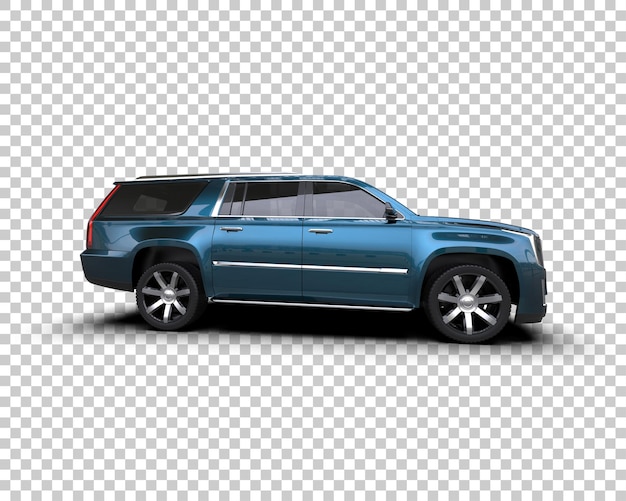 Realistischer SUV isoliert auf dem Hintergrund 3D-Rendering-Illustration