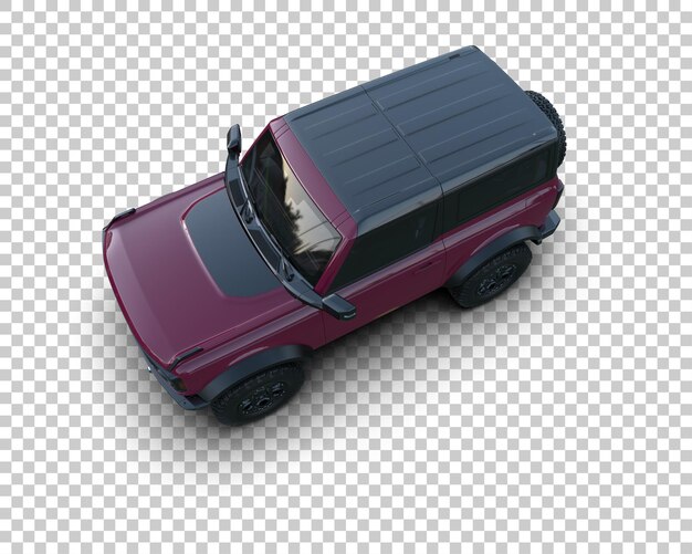 Realistischer SUV isoliert auf dem Hintergrund 3D-Rendering-Illustration