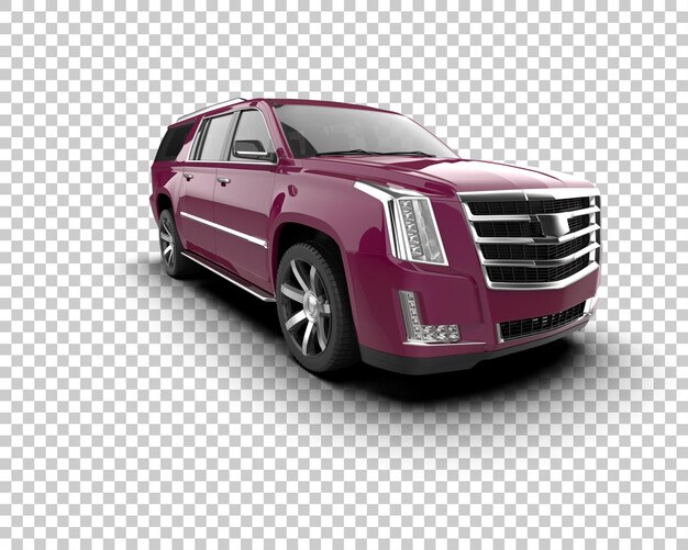 Realistischer SUV isoliert auf dem Hintergrund 3D-Rendering-Illustration