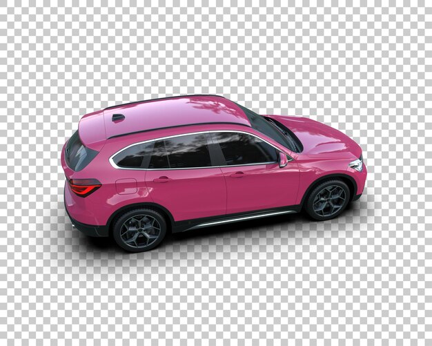 Realistischer SUV isoliert auf dem Hintergrund 3D-Rendering-Illustration