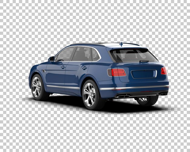 Realistischer SUV isoliert auf dem Hintergrund 3D-Rendering-Illustration