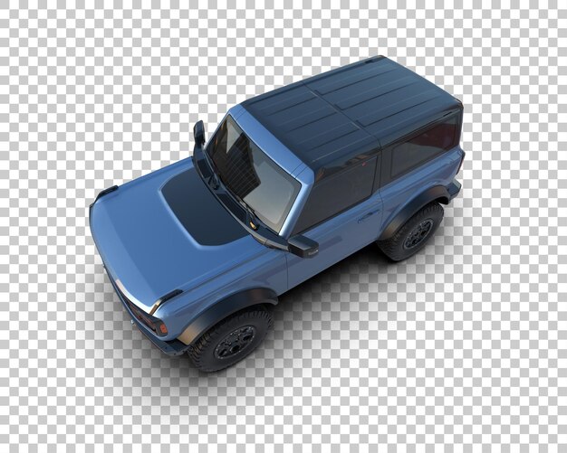 Realistischer SUV isoliert auf dem Hintergrund 3D-Rendering-Illustration