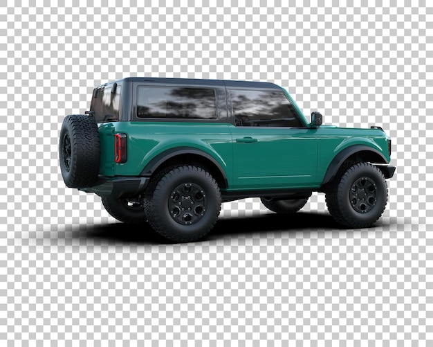 Realistischer SUV isoliert auf dem Hintergrund 3D-Rendering-Illustration