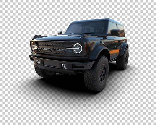 Realistischer SUV isoliert auf dem Hintergrund 3D-Rendering-Illustration