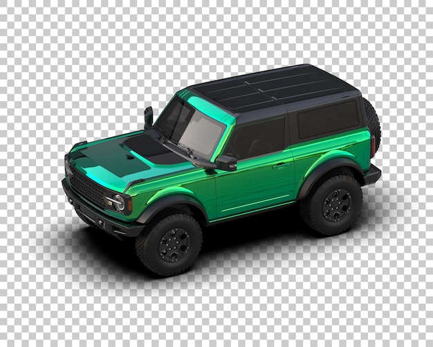 Realistischer SUV isoliert auf dem Hintergrund 3D-Rendering-Illustration