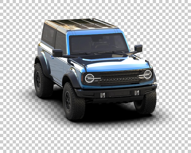 Realistischer SUV isoliert auf dem Hintergrund 3D-Rendering-Illustration