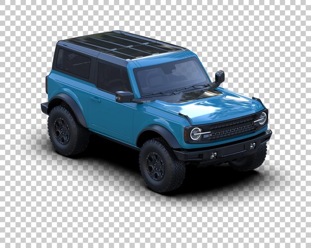 Realistischer SUV isoliert auf dem Hintergrund 3D-Rendering-Illustration