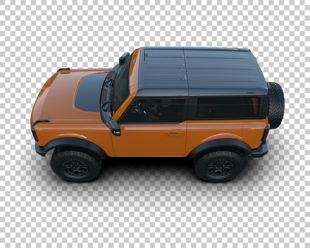 Realistischer SUV isoliert auf dem Hintergrund 3D-Rendering-Illustration