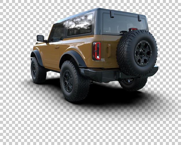 Realistischer SUV isoliert auf dem Hintergrund 3D-Rendering-Illustration
