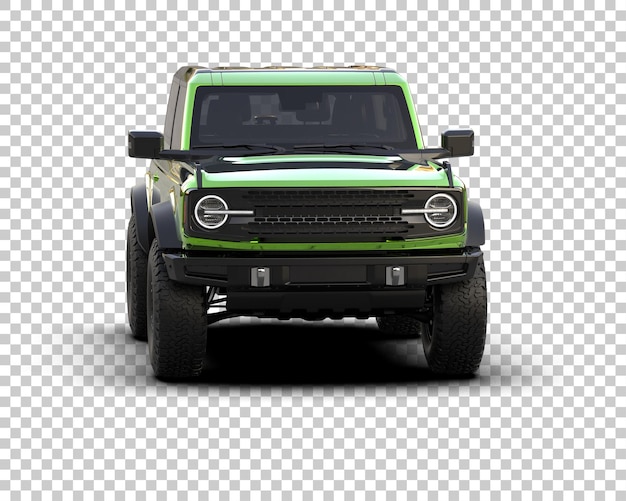 Realistischer SUV isoliert auf dem Hintergrund 3D-Rendering-Illustration