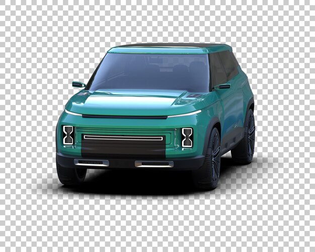 Realistischer SUV isoliert auf dem Hintergrund 3D-Rendering-Illustration