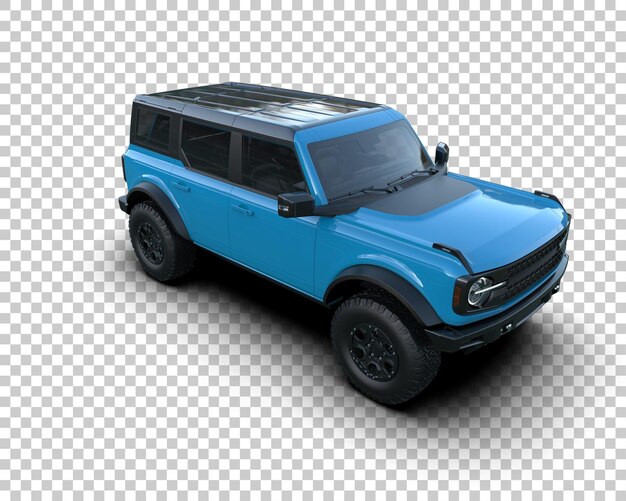 Realistischer SUV isoliert auf dem Hintergrund 3D-Rendering-Illustration