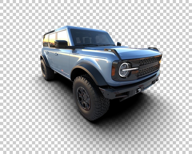 Realistischer SUV isoliert auf dem Hintergrund 3D-Rendering-Illustration