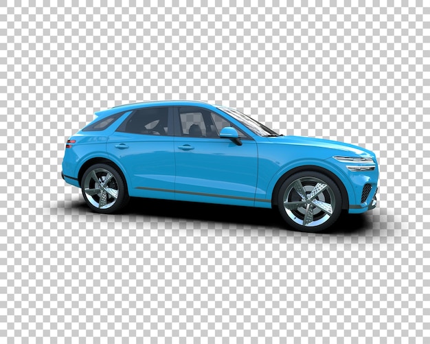Realistischer SUV isoliert auf dem Hintergrund 3D-Rendering-Illustration