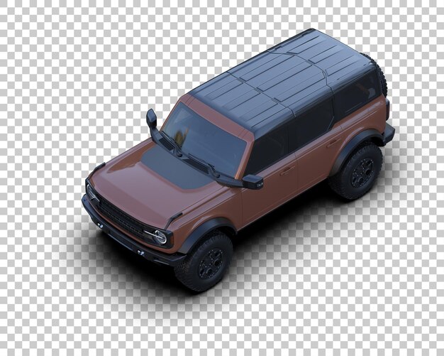 Realistischer SUV isoliert auf dem Hintergrund 3D-Rendering-Illustration