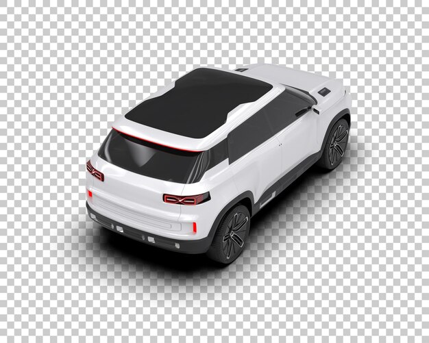 Realistischer SUV isoliert auf dem Hintergrund 3D-Rendering-Illustration